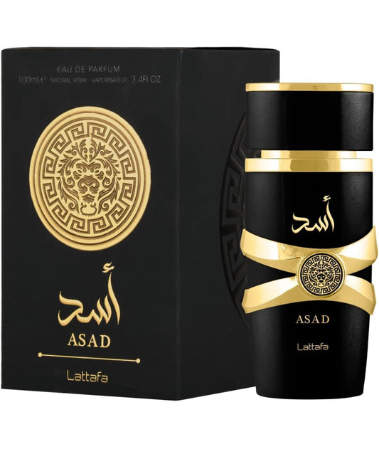 Lattafa Imported Long Lasting Luxury Perfume Spray Asad Premium Refreshing Oud and Musk Fragrances Eau De Parfum 100 ml Perfume for Unisex Set